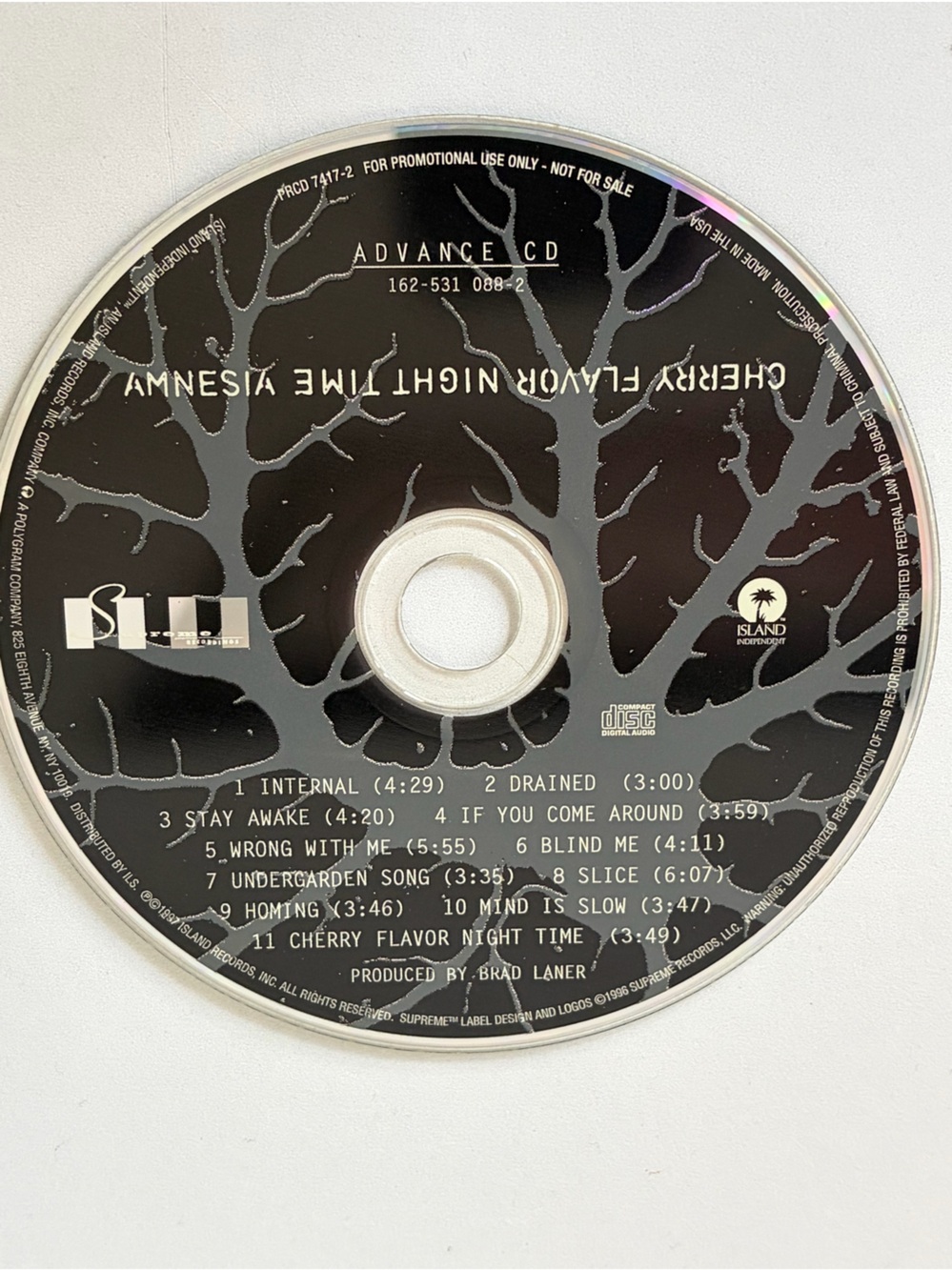 Amnesia Cherry Flavor Night Time CD - Black & Silver Artwork advanced copy